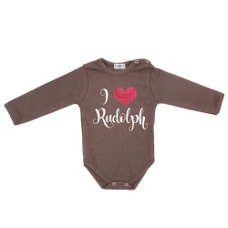 Carra I Love Rudolf бебешко боди